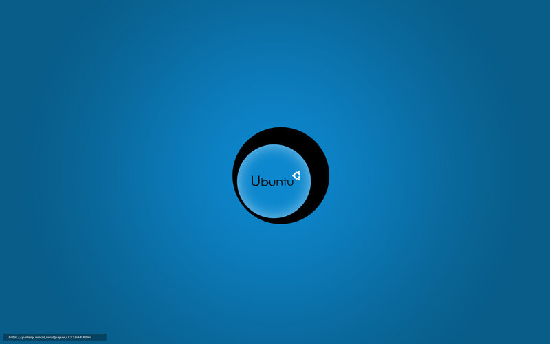 Ubuntu logo on blue