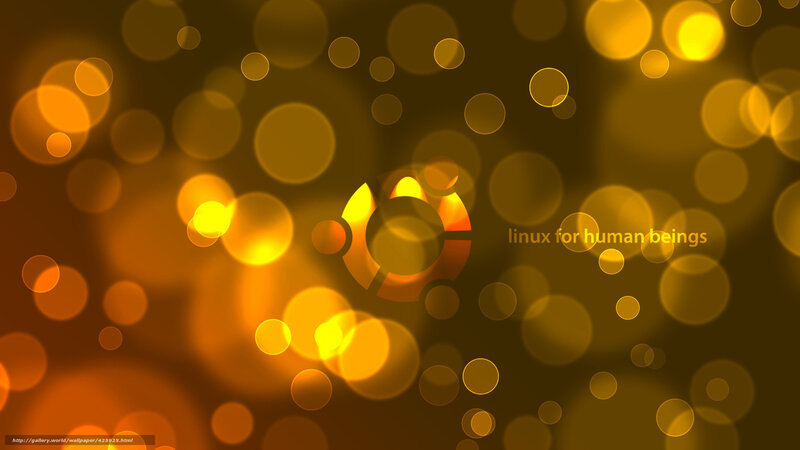 Ubuntu Logo on Bokeh Background