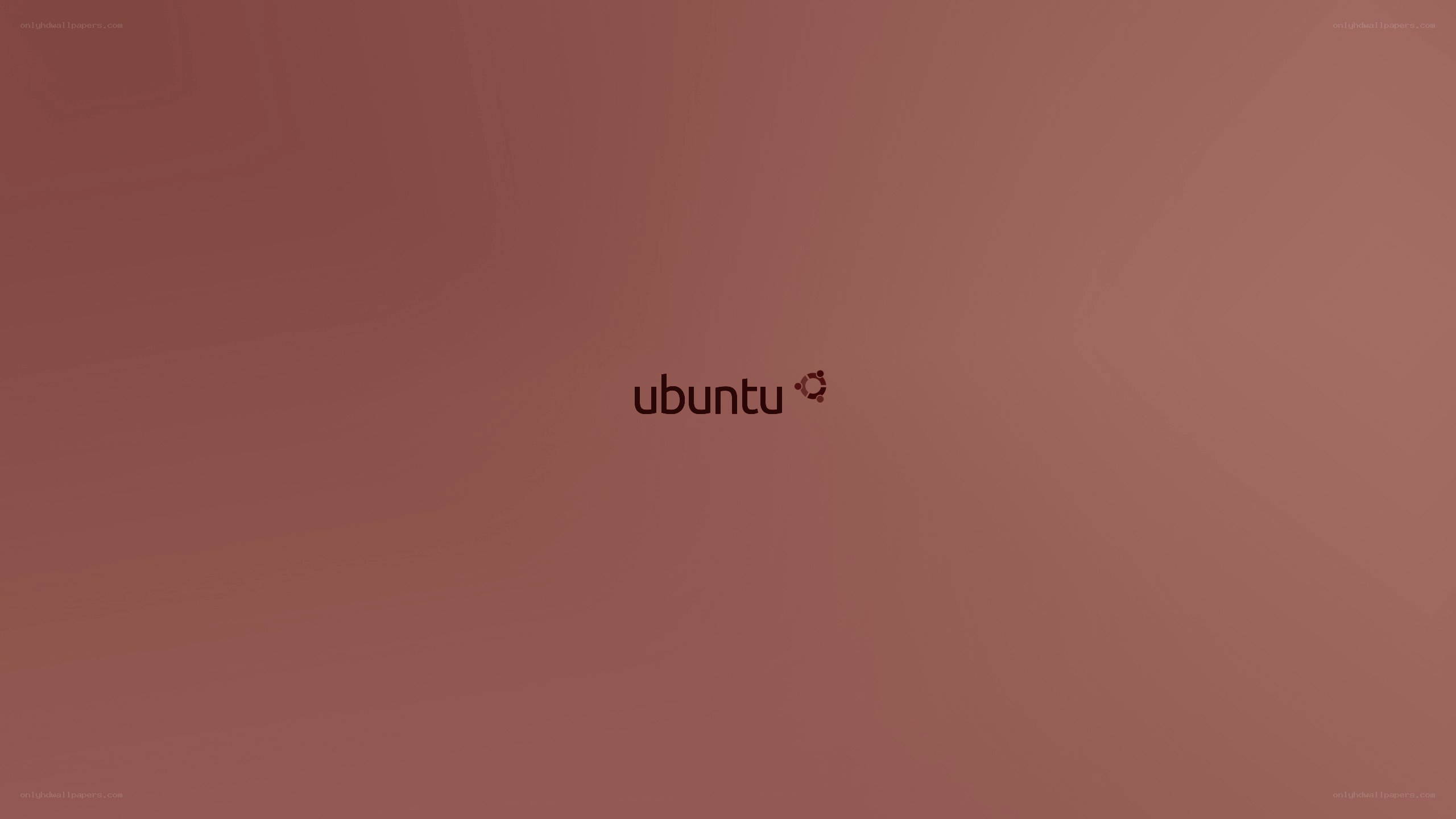 Ubuntu logo on brown background