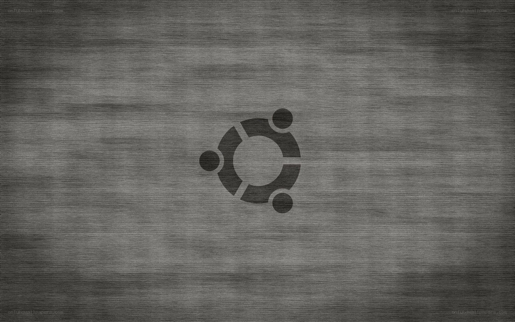 Ubuntu logo on brushed metal