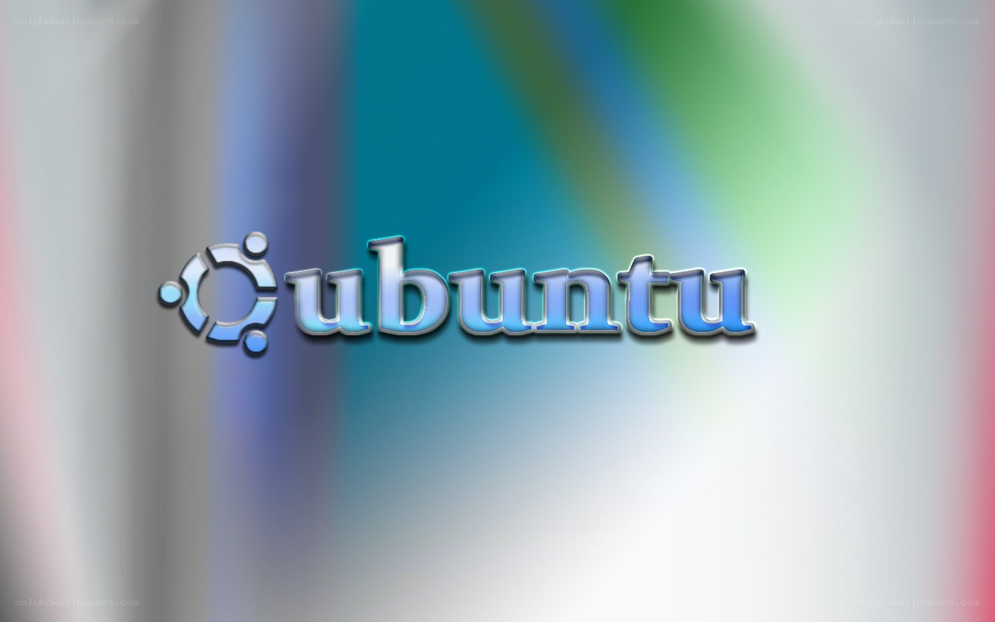 Ubuntu logo on colorful background