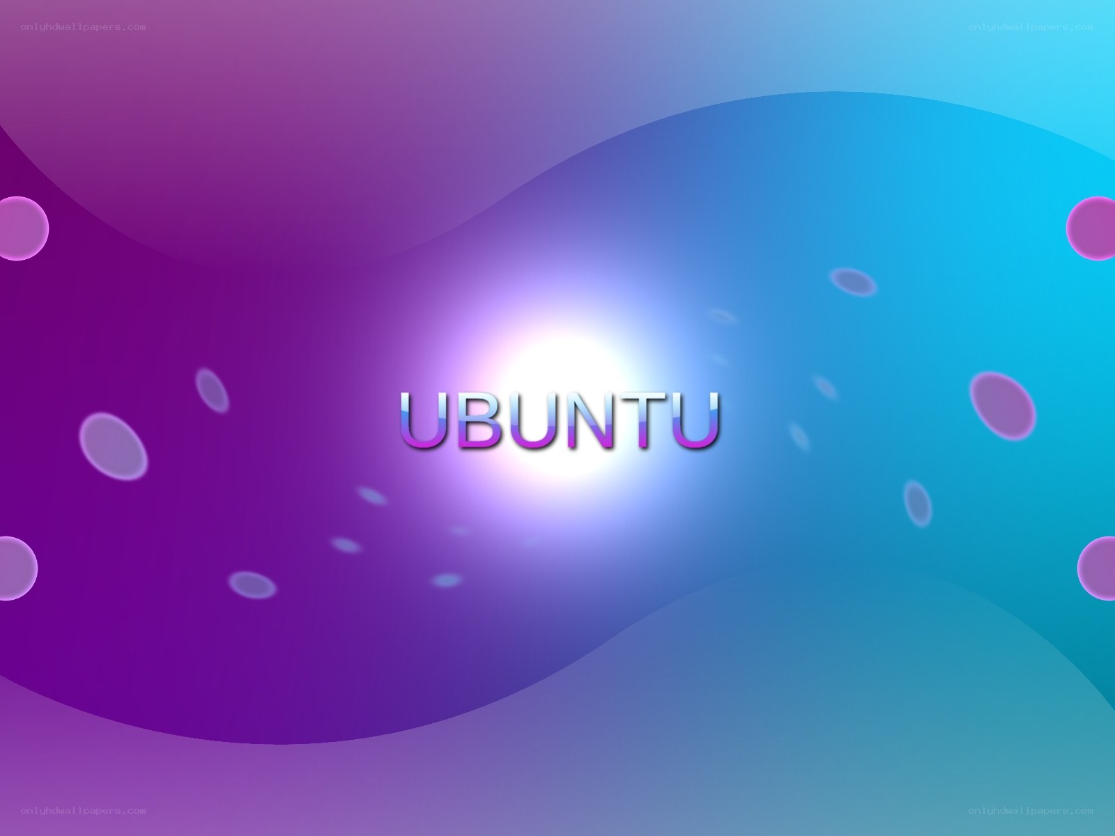 Ubuntu logo on colorful background