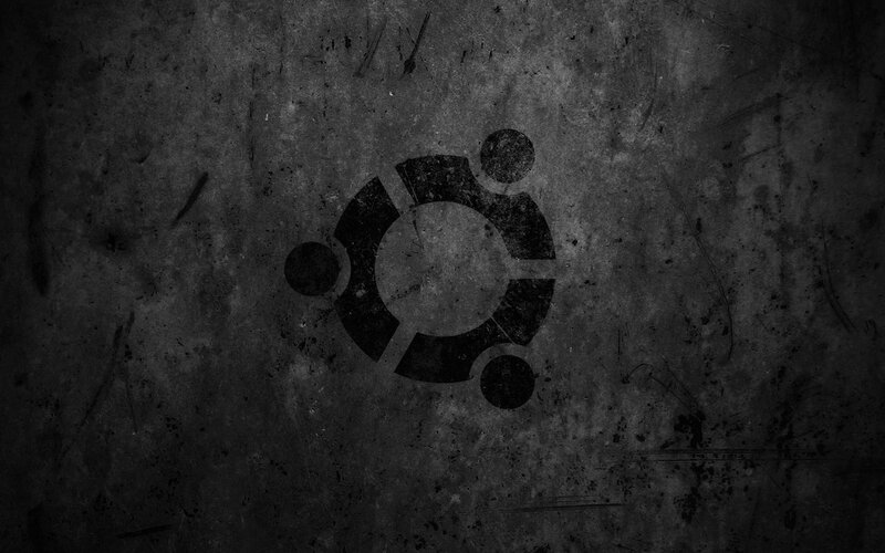 Ubuntu Logo on Concrete