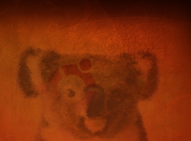 Ubuntu Logo on Cracked Surface