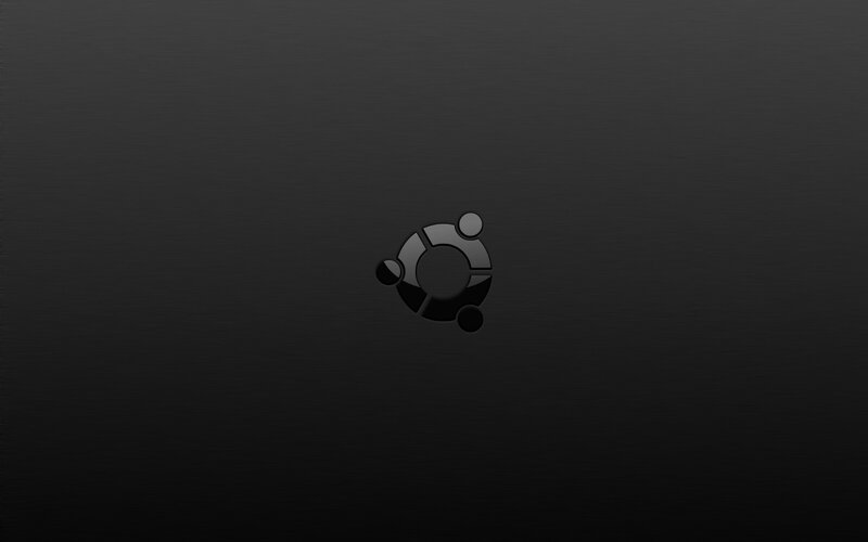 Ubuntu logo on dark background