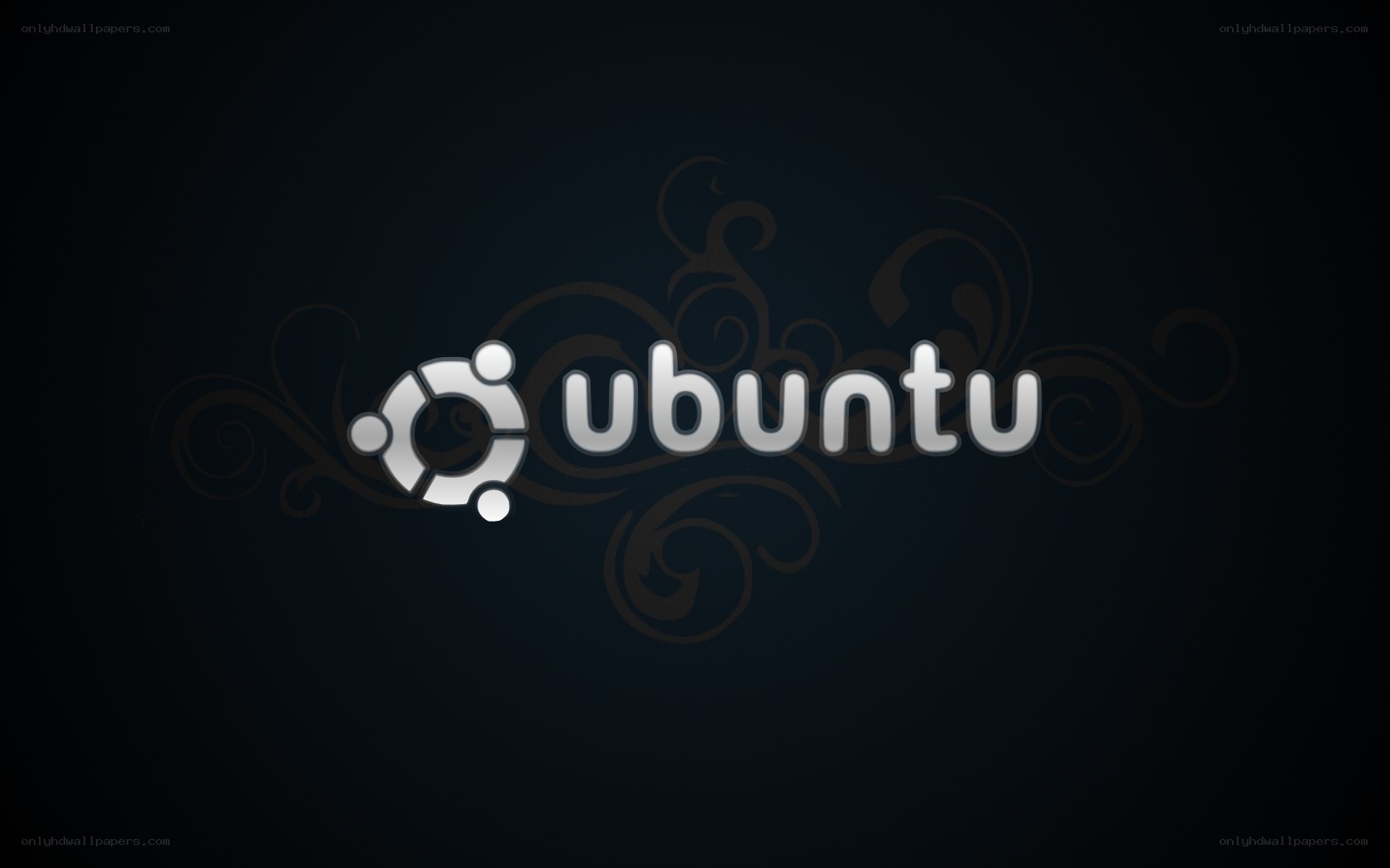Ubuntu logo on dark background