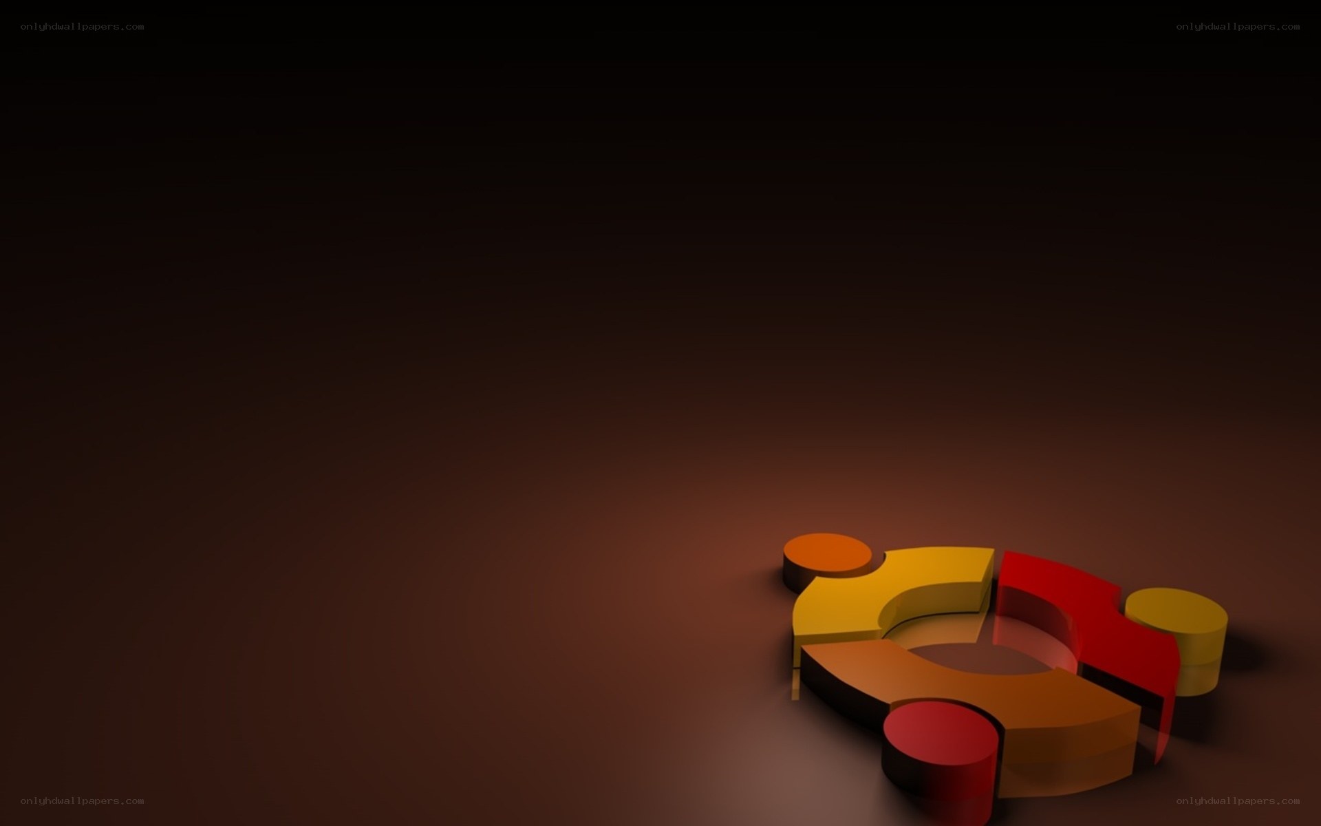 Ubuntu logo on dark background