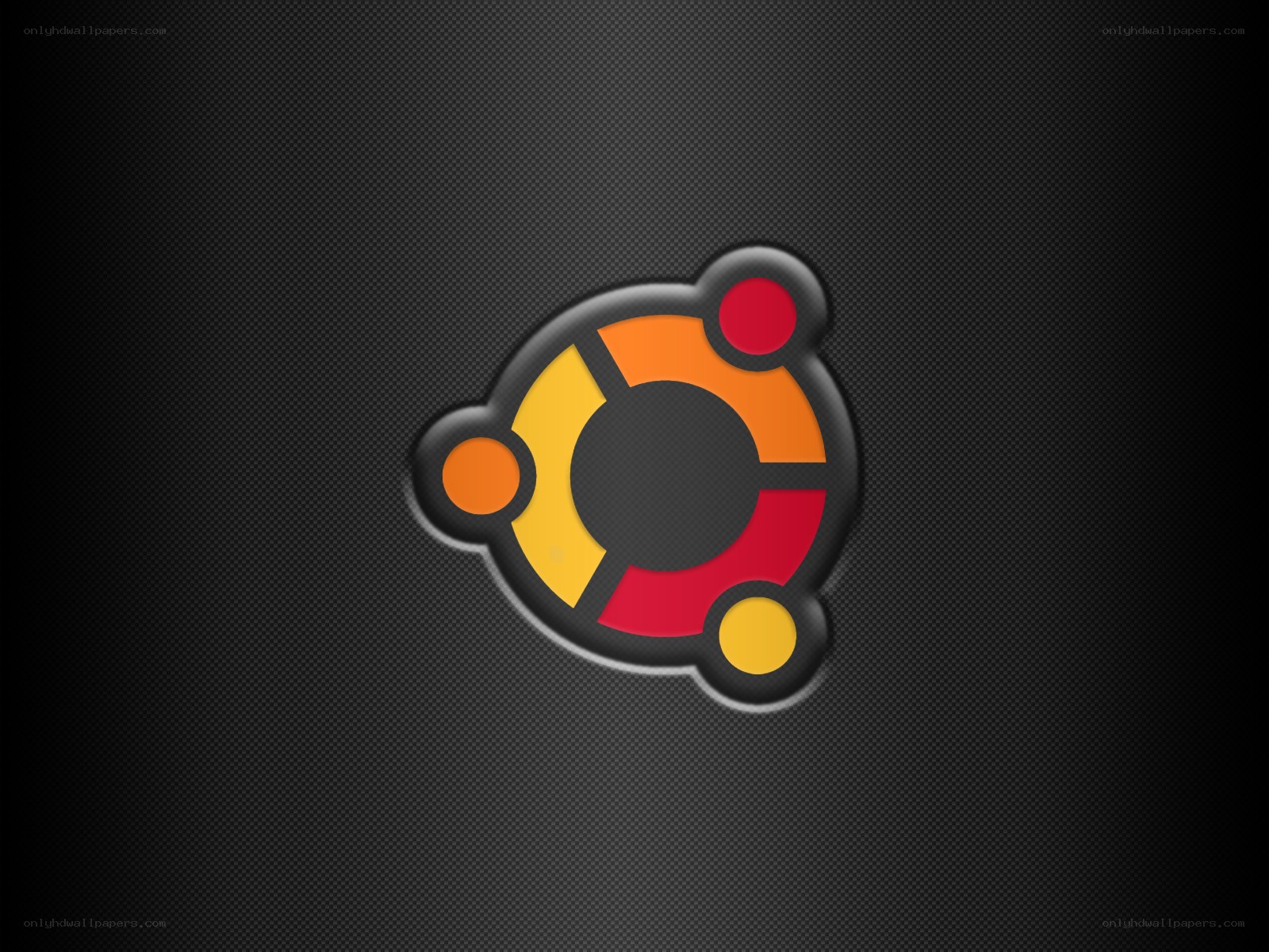 Ubuntu logo on dark background
