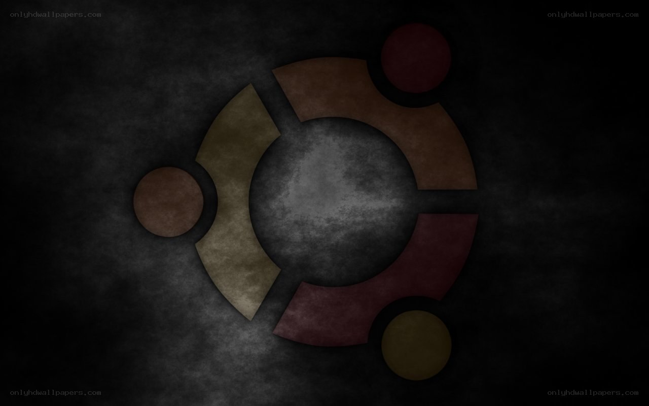 Ubuntu logo on dark background