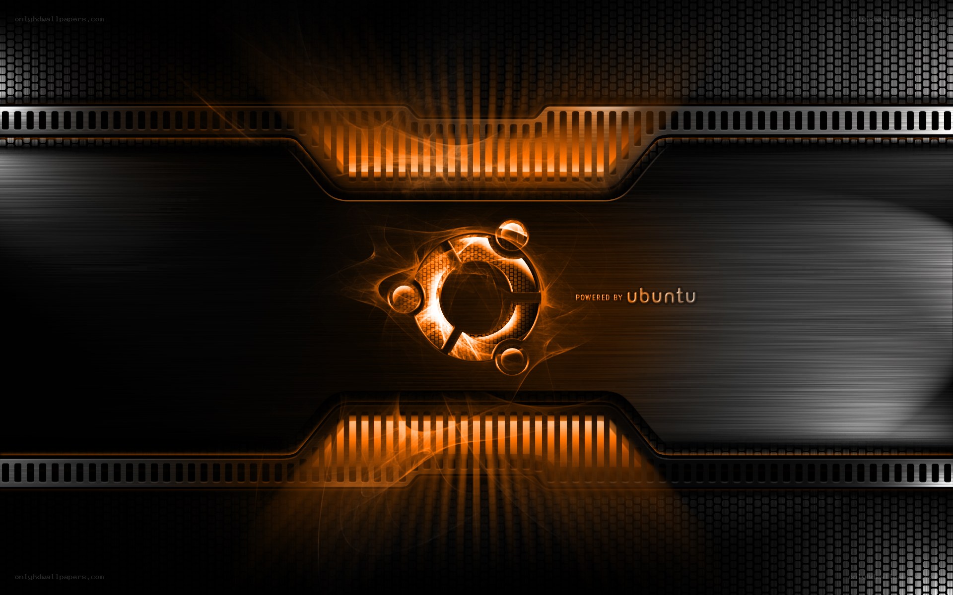 Ubuntu logo on dark background