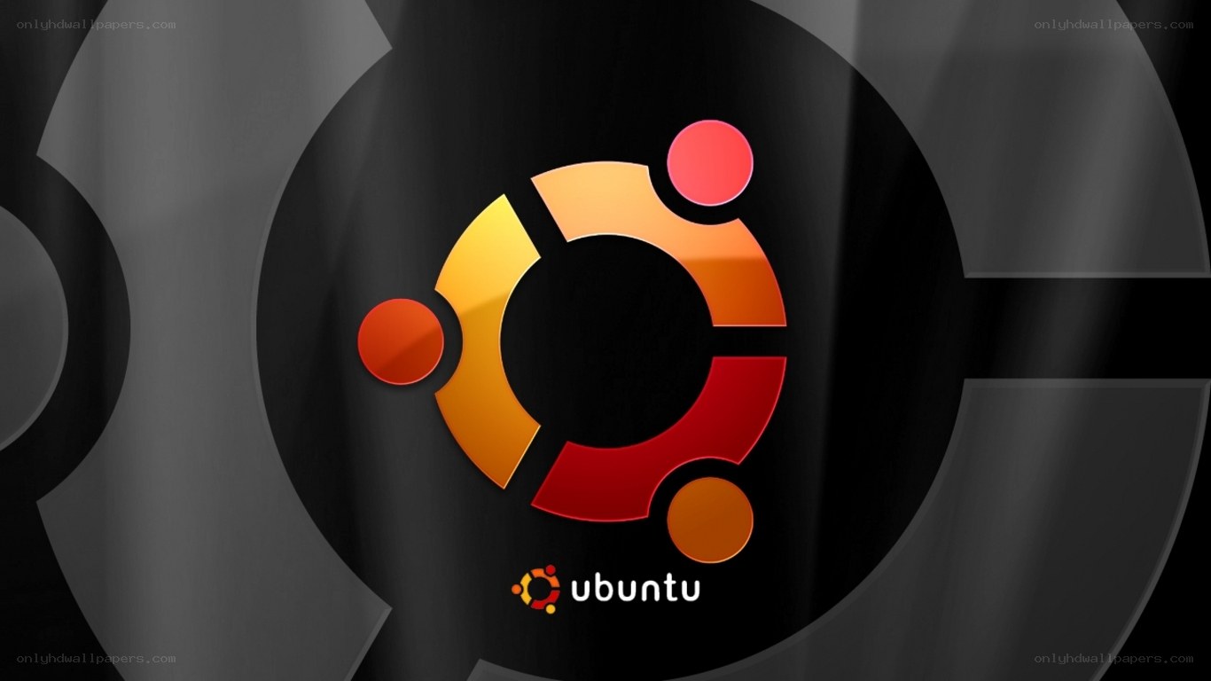 Ubuntu logo on dark background