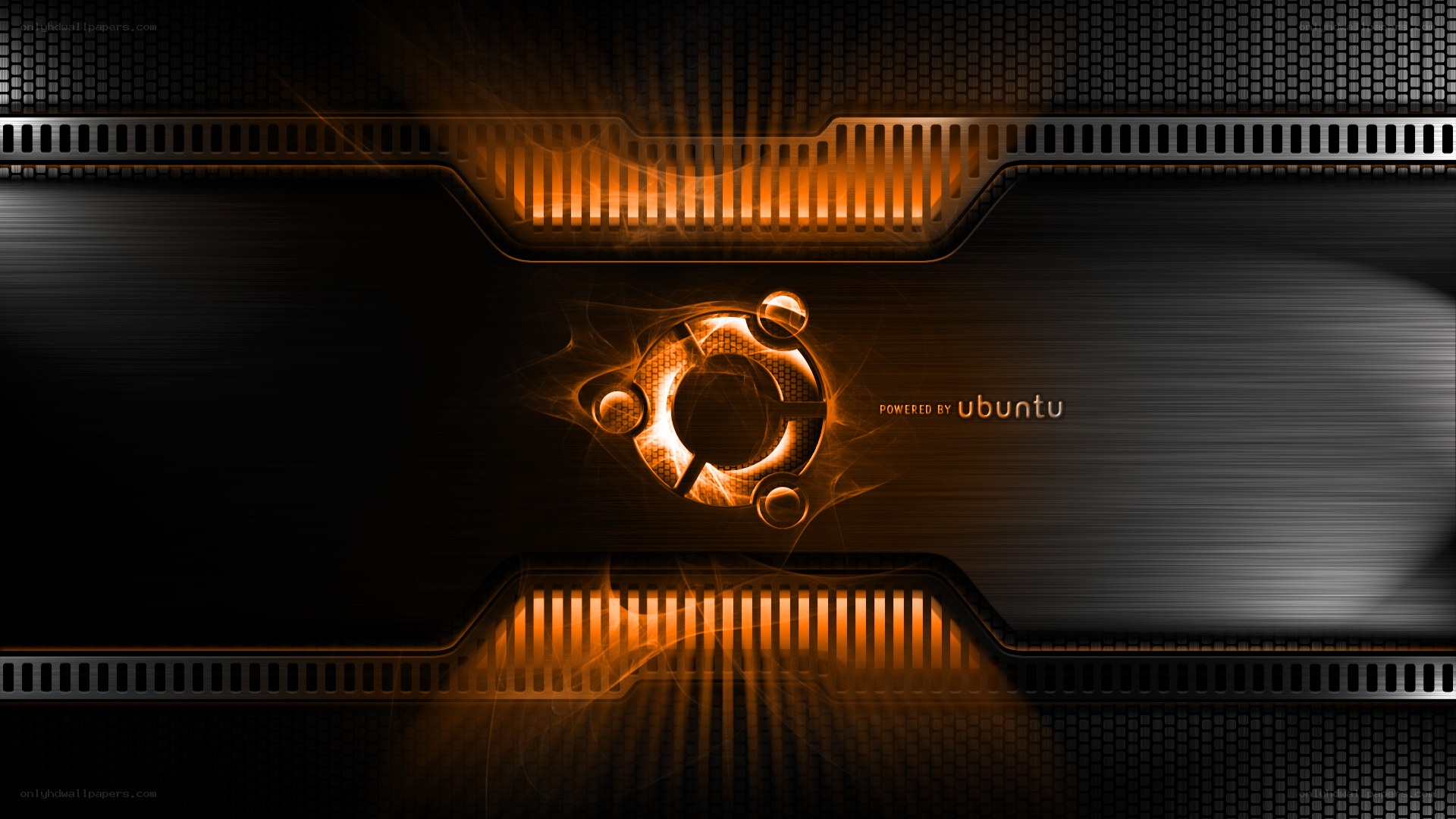 Ubuntu logo on dark background