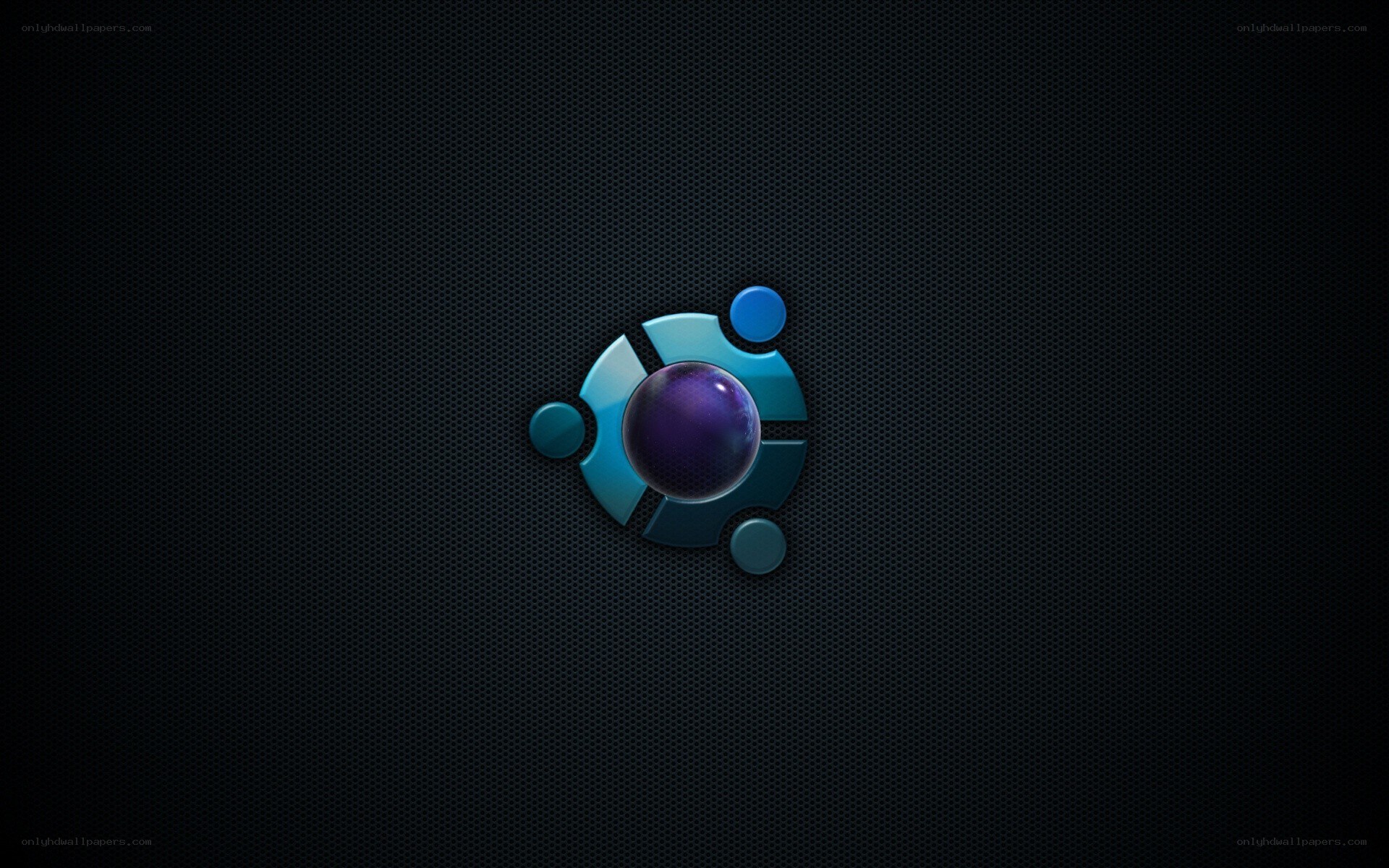 Ubuntu logo on dark background