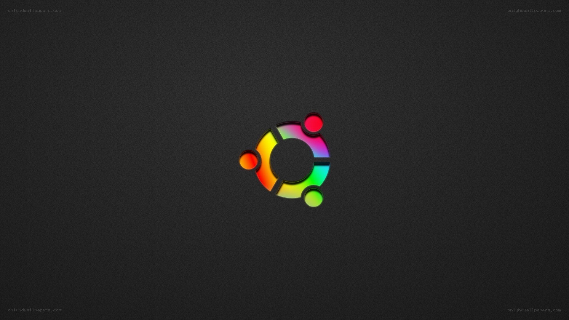 Ubuntu logo on dark background