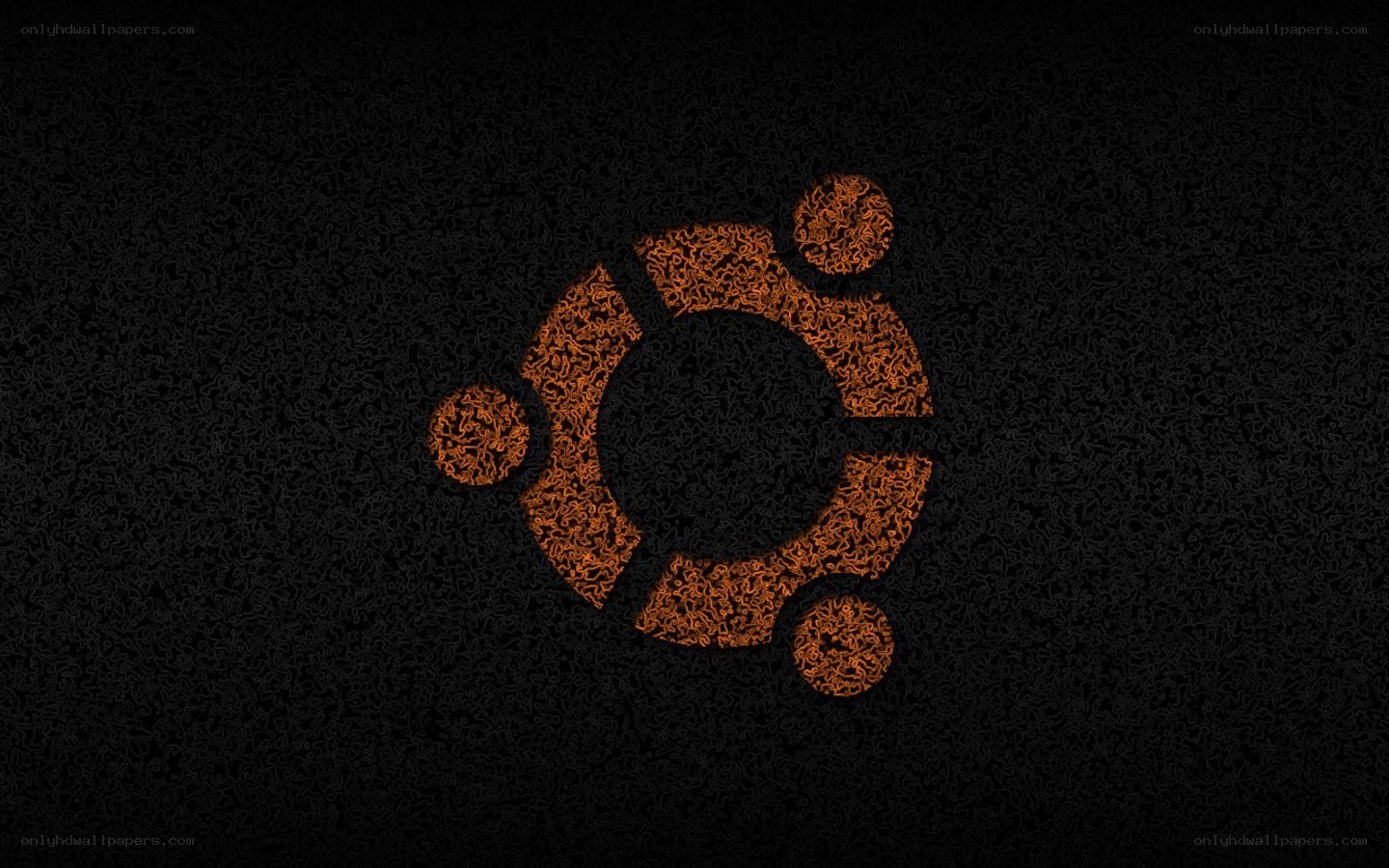 Ubuntu logo on dark background
