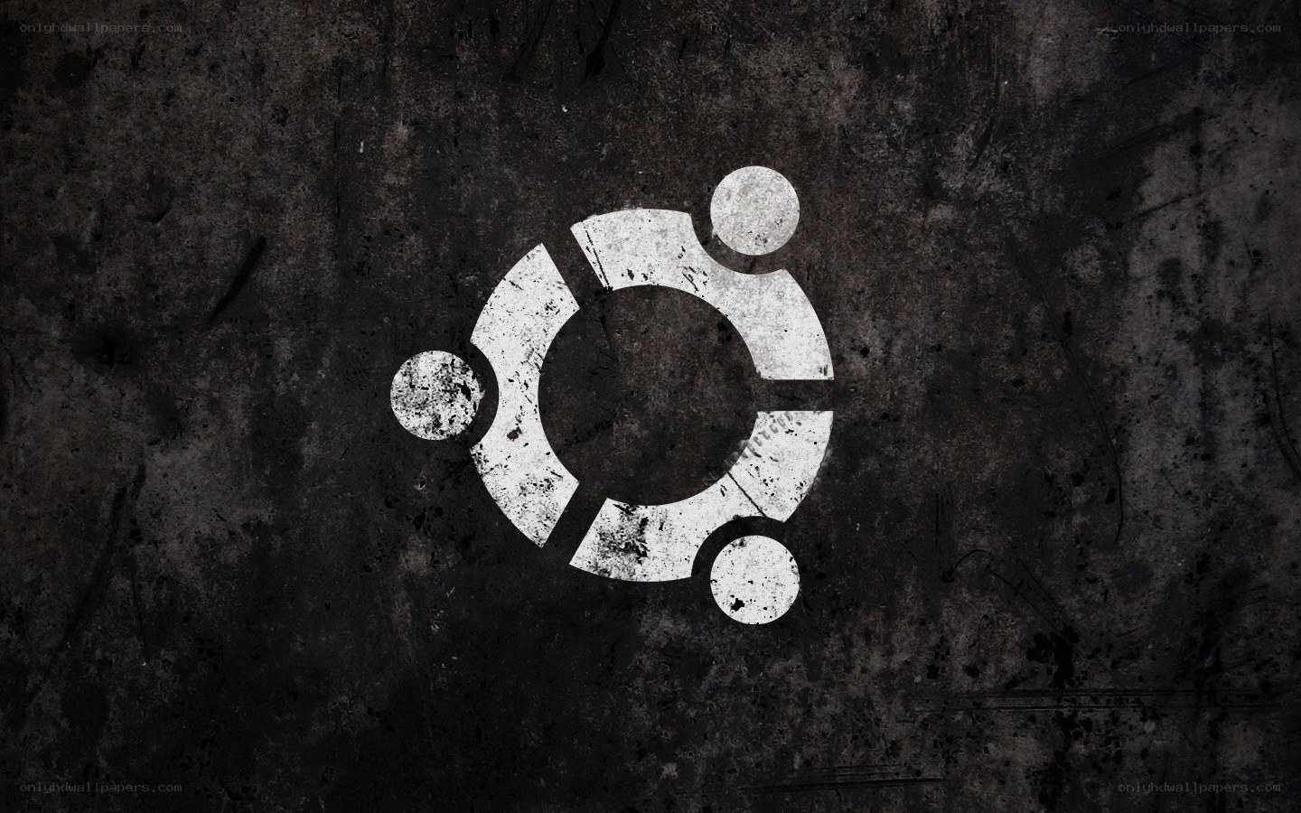 Ubuntu logo on dark background
