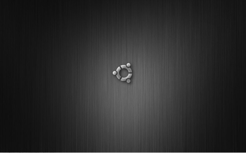Ubuntu logo on dark background