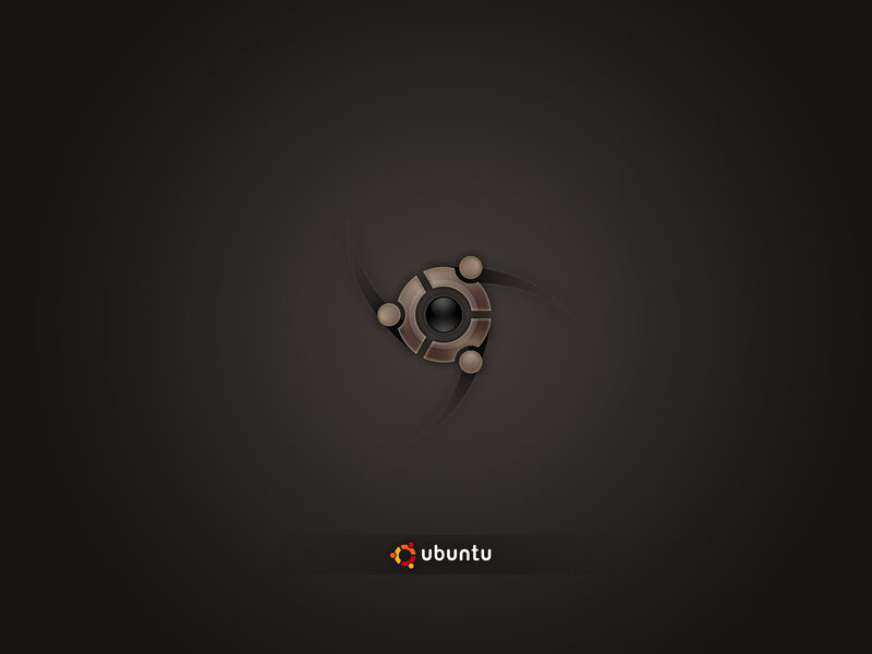 Ubuntu logo on dark background
