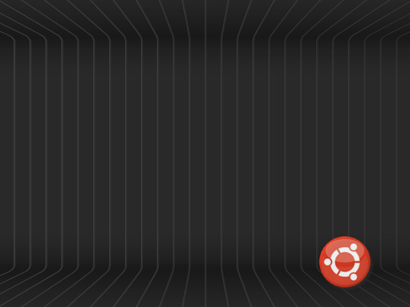 Ubuntu logo on dark background