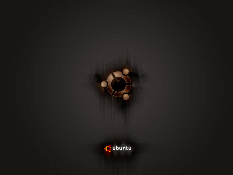 Ubuntu logo on dark background