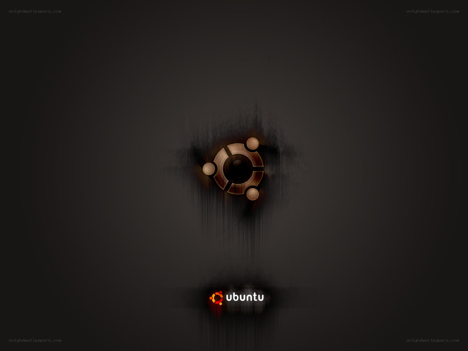 Ubuntu logo on dark background