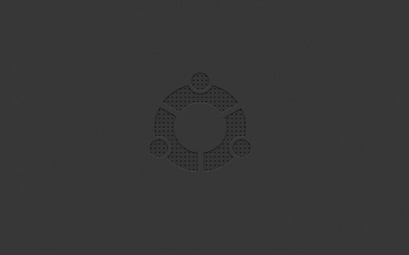 Ubuntu logo on dark background