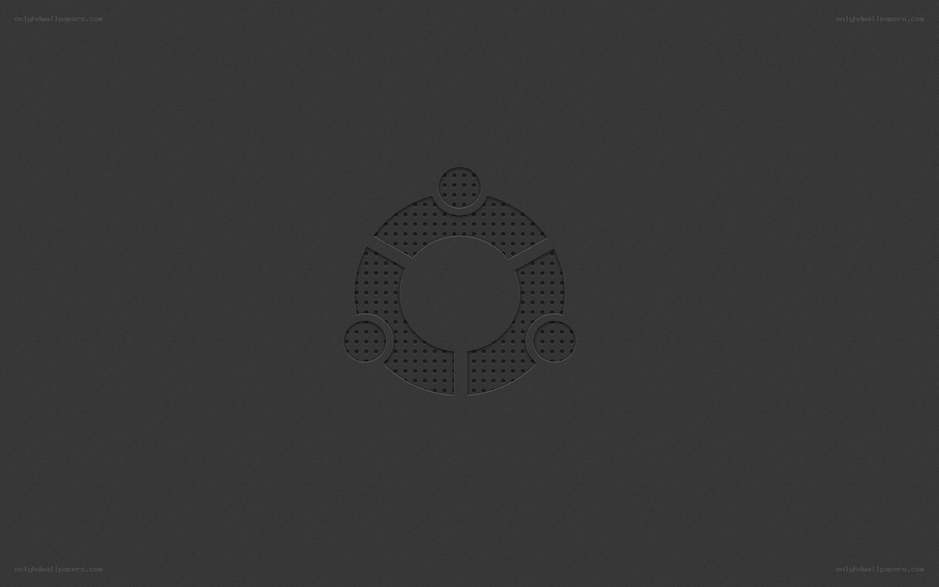 Ubuntu logo on dark background