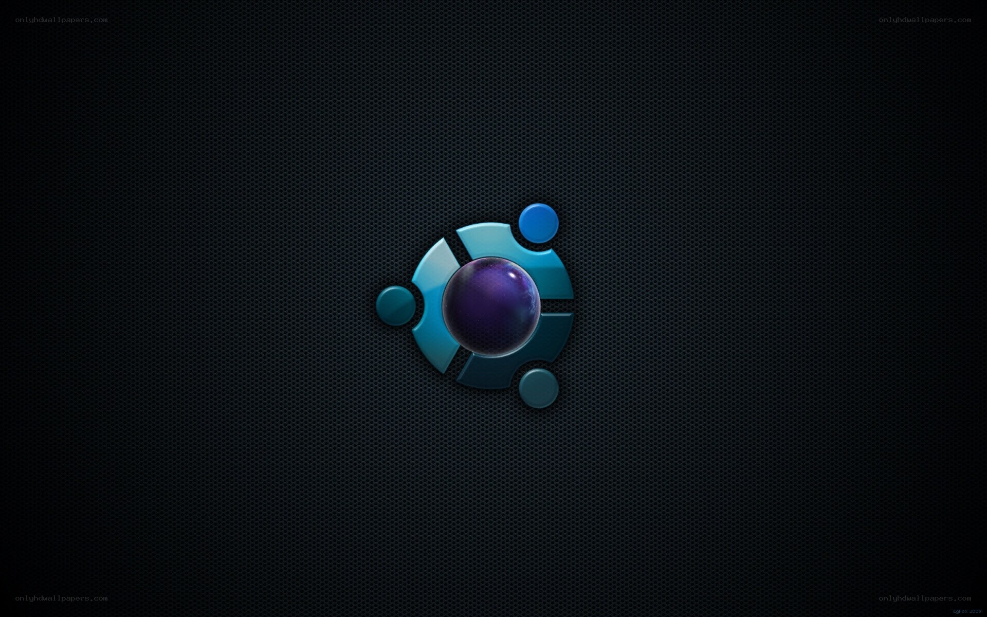 Ubuntu logo on dark background