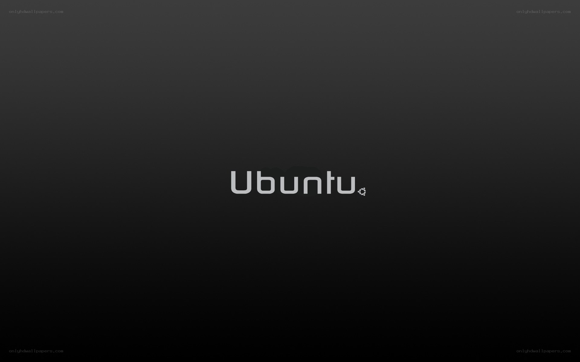 Ubuntu logo on dark background