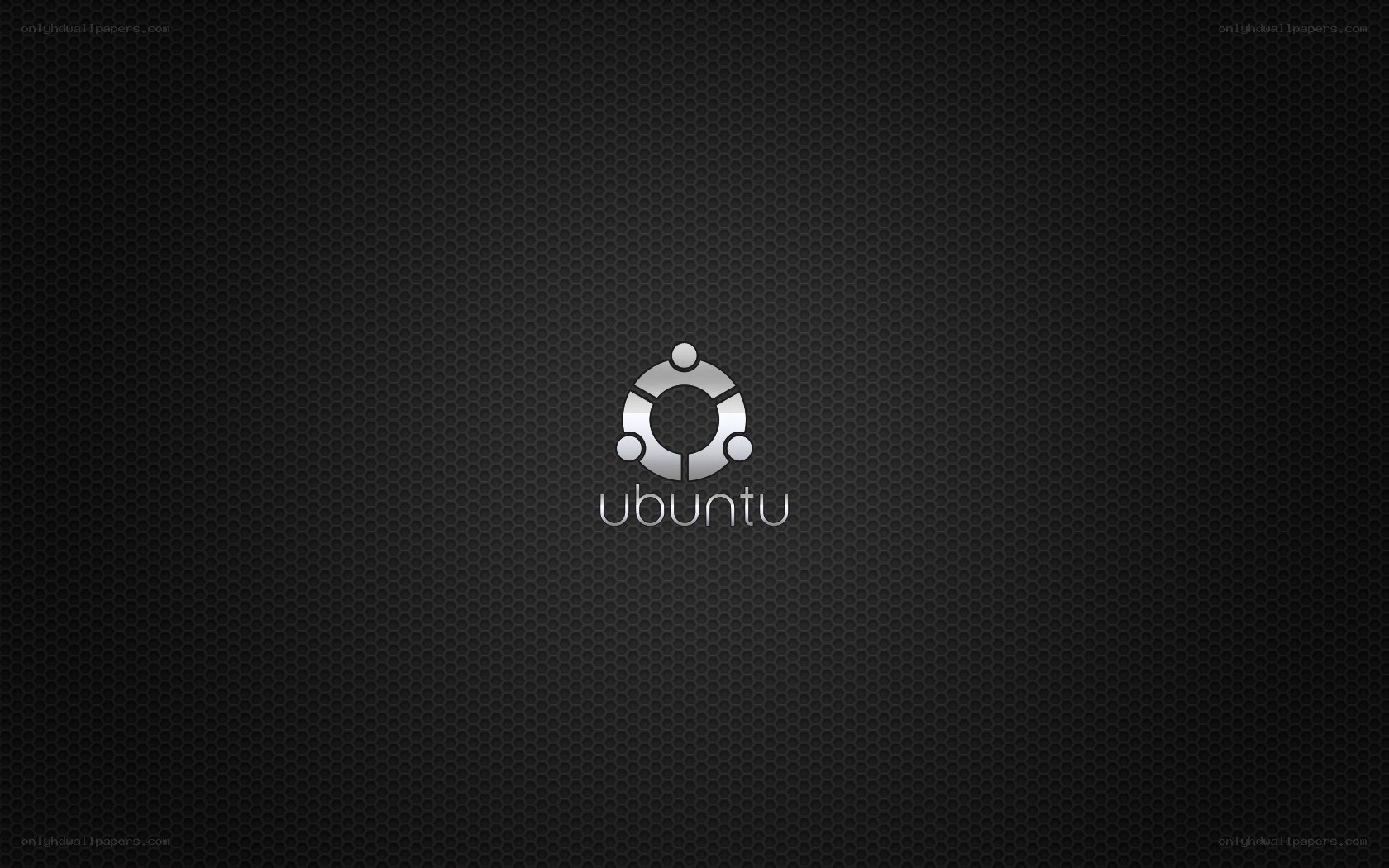 Ubuntu logo on dark background