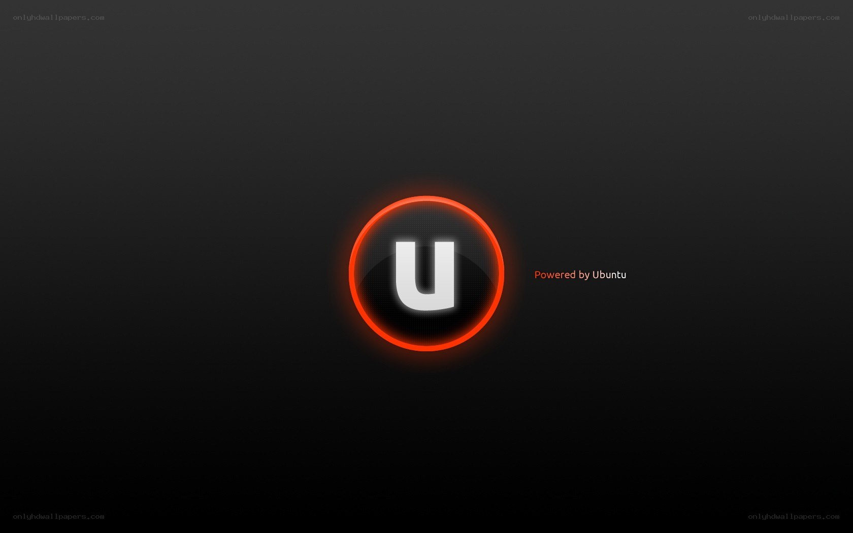 Ubuntu logo on dark background
