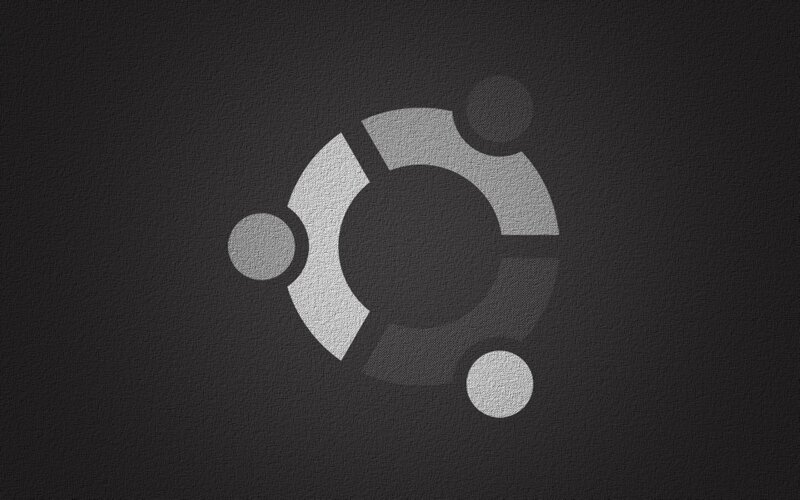 Ubuntu logo on dark background