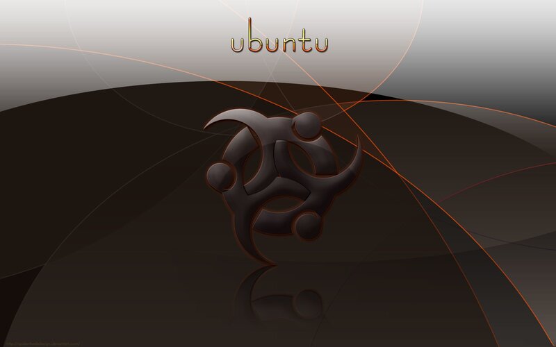 Ubuntu logo on dark background