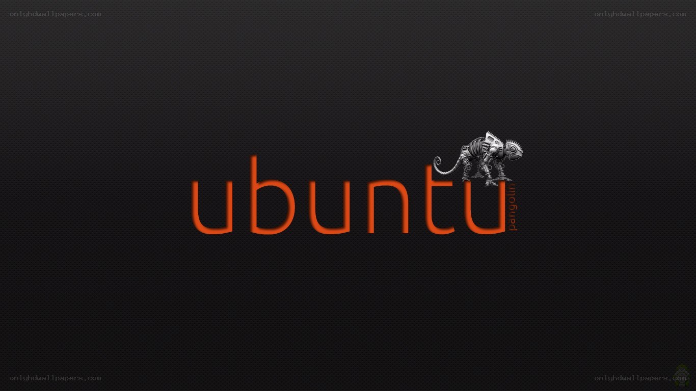 Ubuntu logo on dark background
