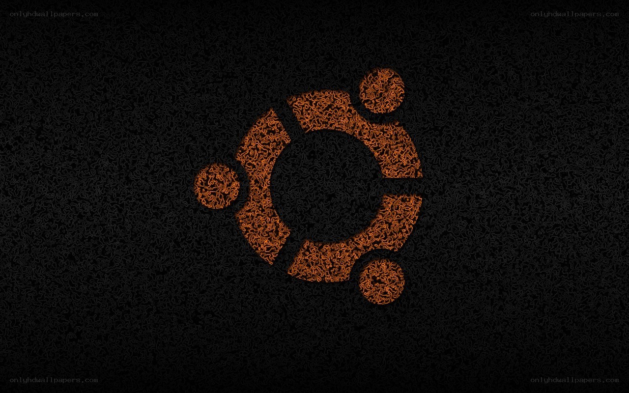 Ubuntu logo on dark background