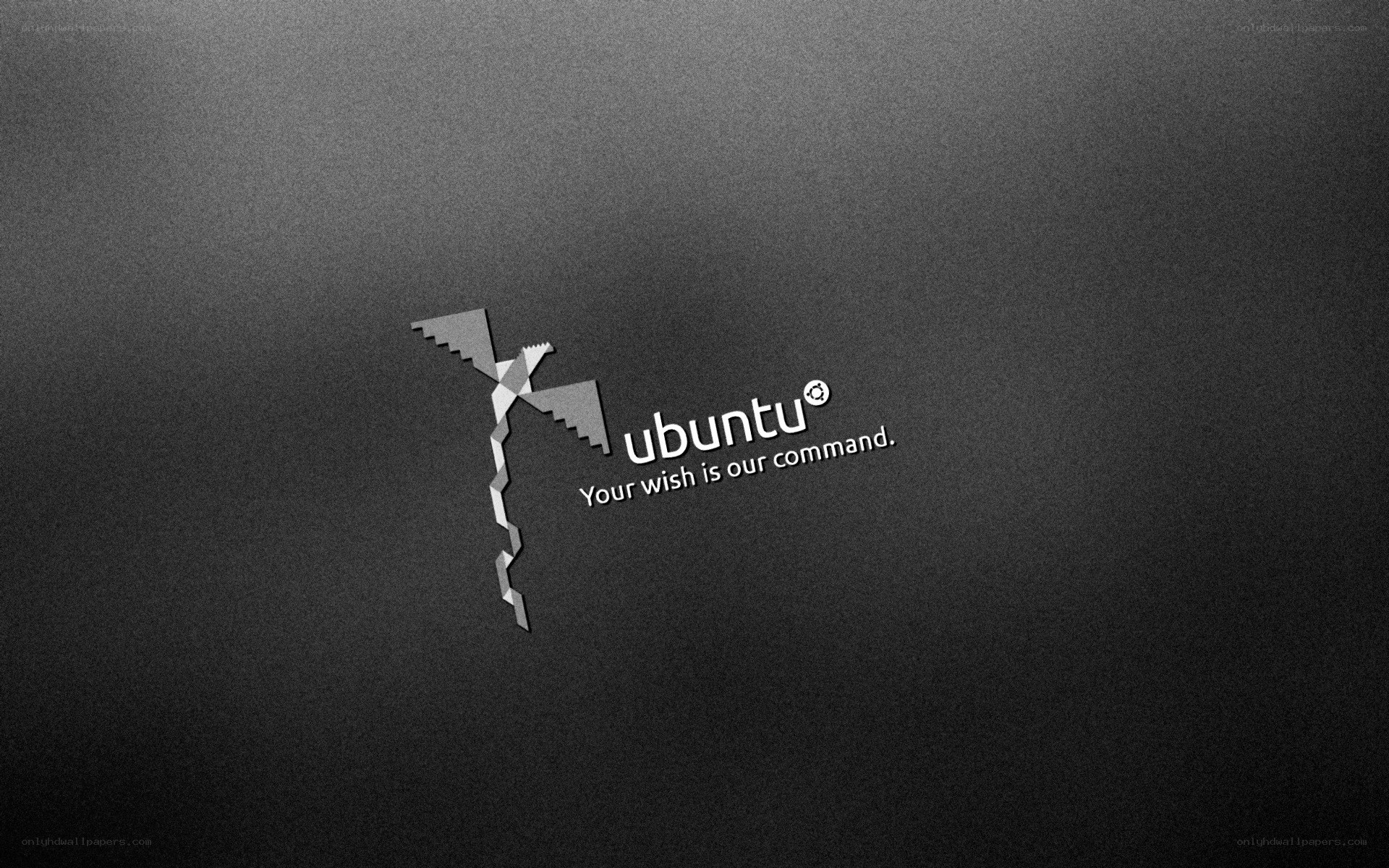 Ubuntu logo on dark background
