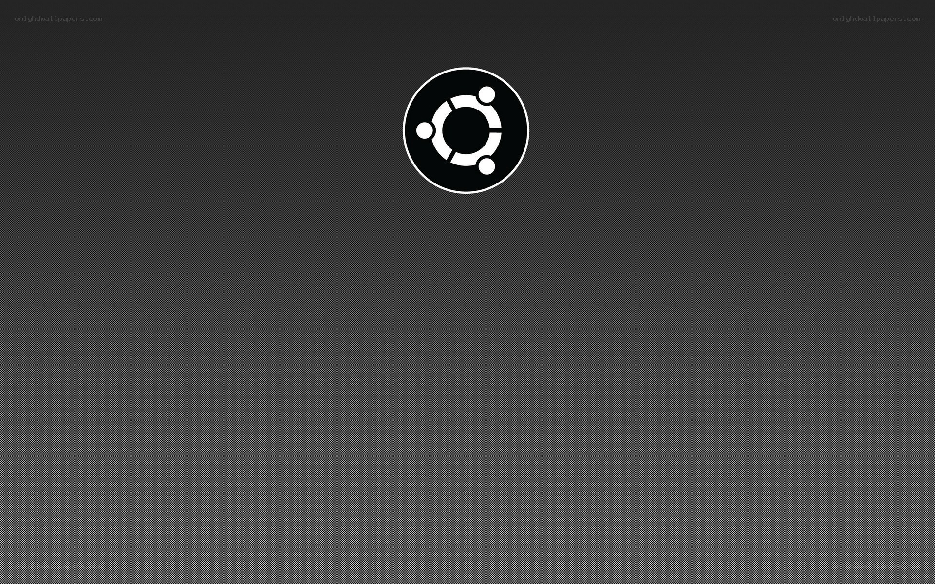 Ubuntu logo on dark background