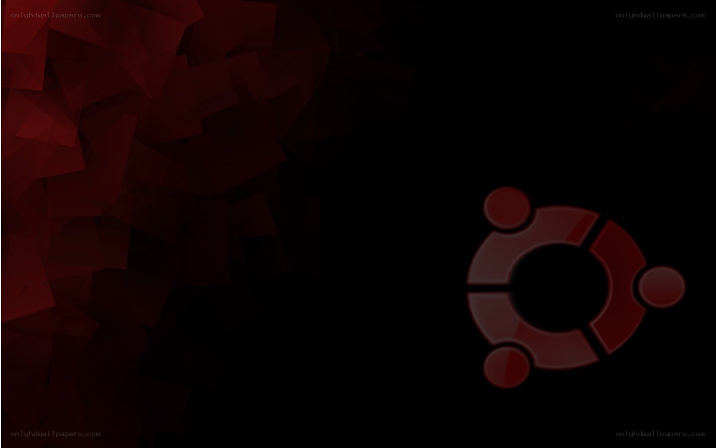 Ubuntu logo on dark background