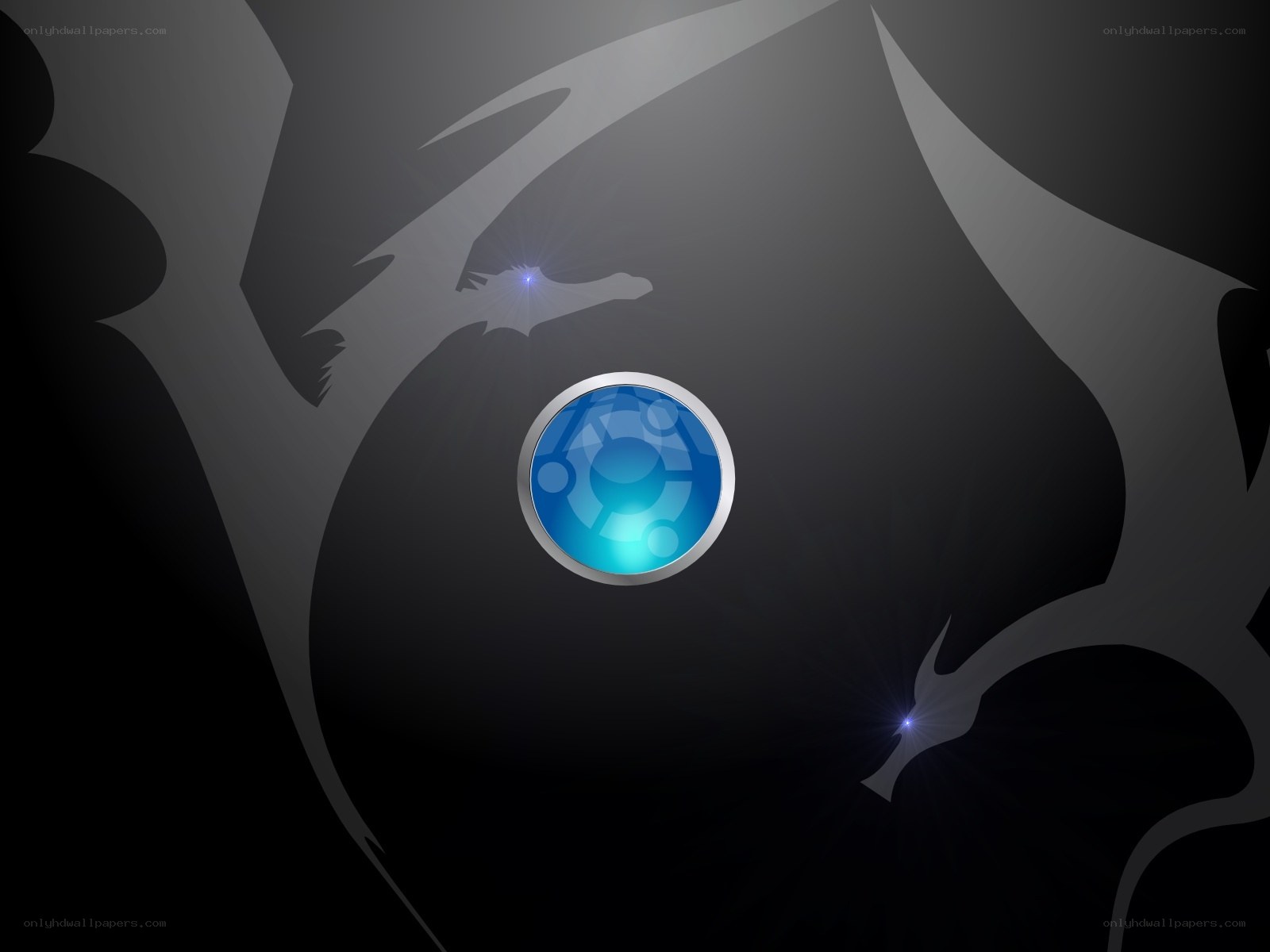 Ubuntu logo on dark background