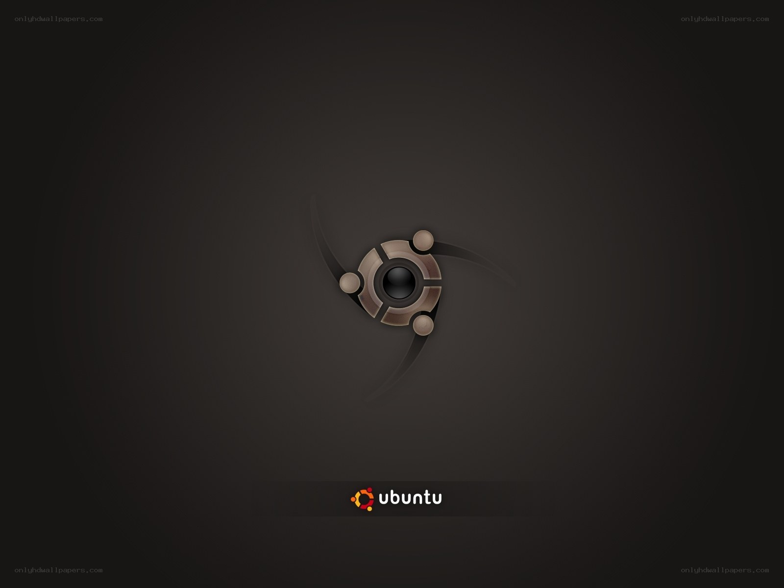 Ubuntu logo on dark background