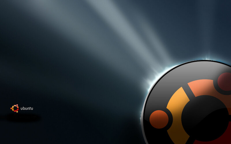 Ubuntu Logo on Dark Background — Black, Dramatic, Digital Art