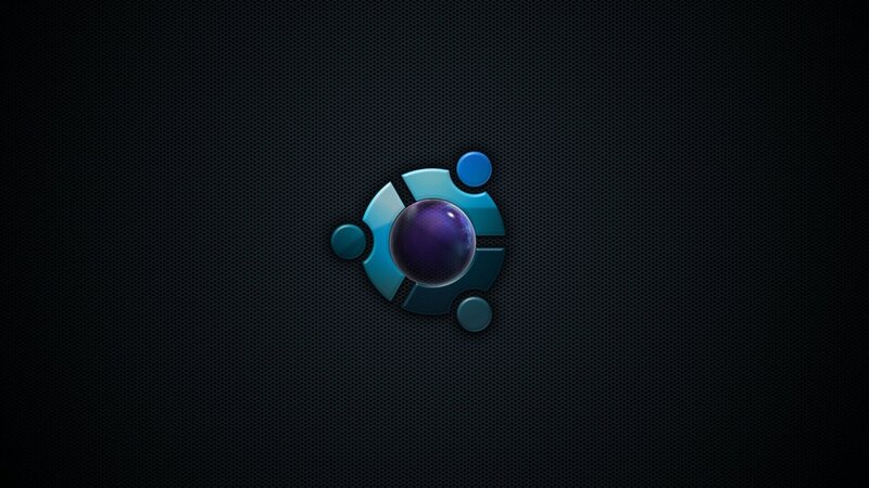 Ubuntu Logo on Dark Background — Black, Minimalist, 3d Render