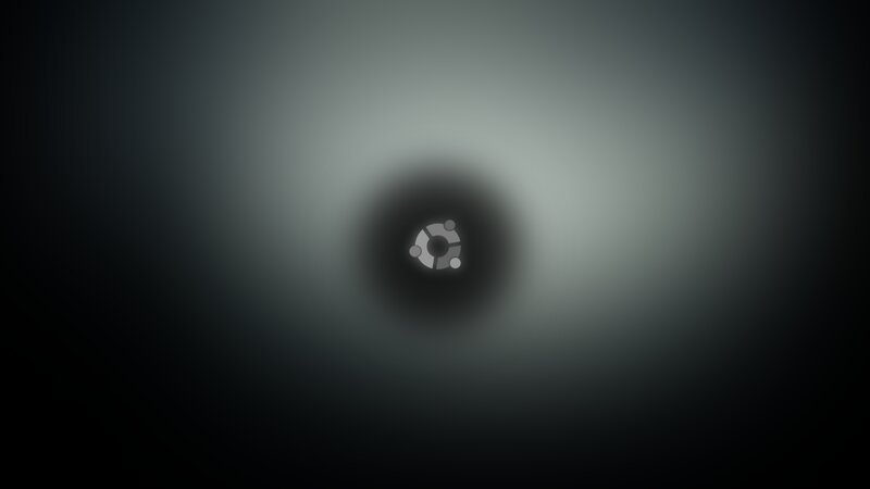 Ubuntu Logo on Dark Background — Black, Minimalist, Digital Art, Dark Gradient