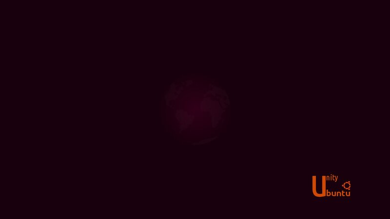 Ubuntu Logo on Dark Background — Black, Minimalist, Digital Art, Globe