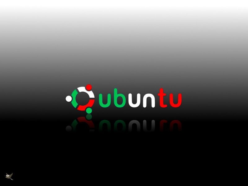 Ubuntu Logo on Dark Background — Black, Minimalist, Digital Art, Reflection