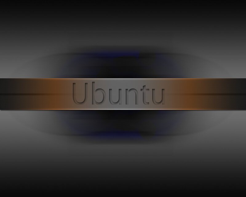 Ubuntu Logo on Dark Background — Black, Minimalist, Digital Art, Text, Gray, Brown