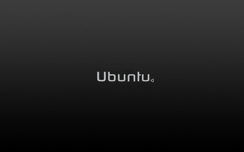 Ubuntu Logo on Dark Background — Black, Neutral, Minimalist, Text, White