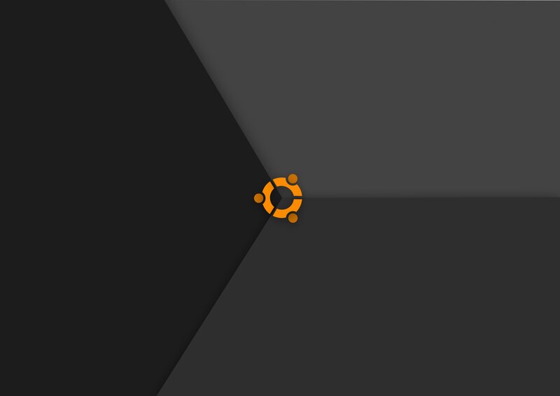 Ubuntu Logo on Dark Background — Black, Neutral