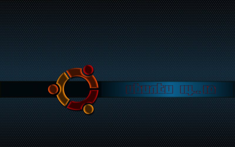 Ubuntu Logo on Dark Background — Black, Technical