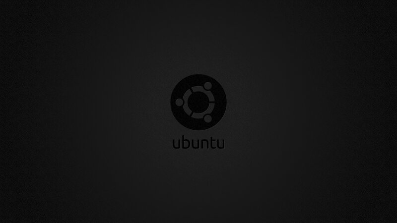 Ubuntu Logo on Dark Background — Black